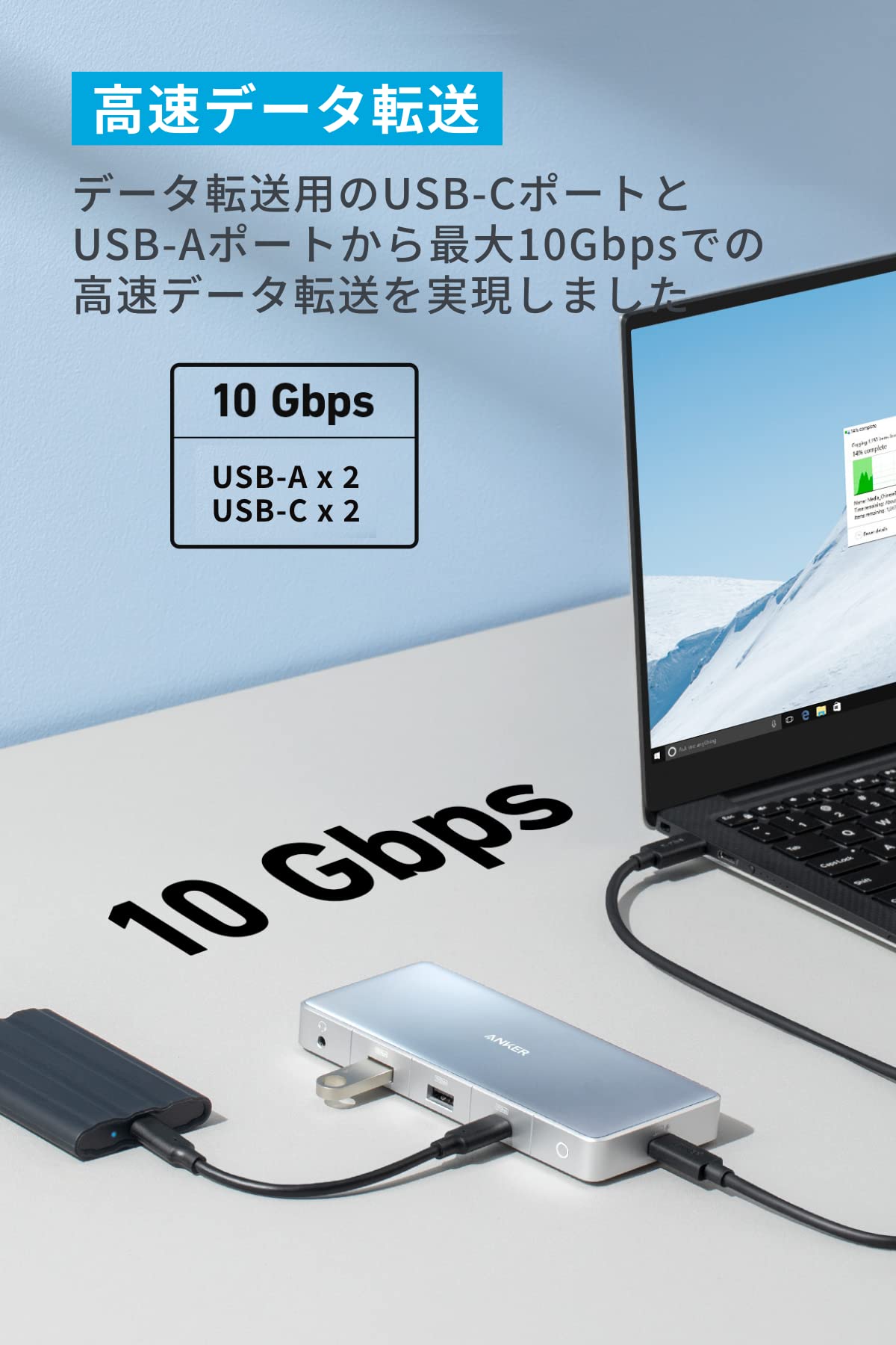 Amazon | Anker 575 USB-C ハブ (12-in-1, Dual HDMI, DP) 100W