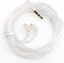 【KBEAR 7005】High Purity Oxygen Free Silver Plated Re-Cable Earphone Upgrade Cable Earphone Replacement Cable for KZ ZST ZSTX ZSR ED12 ES3 ES4 ZS10 BA10 AS06 AS10 ZSTX EDX CCA C10 Earphone (Without B