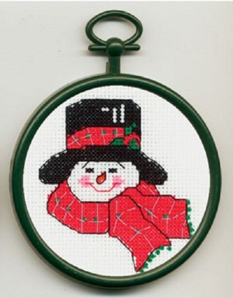 M.c.g Textiles Holiday Counted Cross Stitch Kit Dapper Snowman 15372