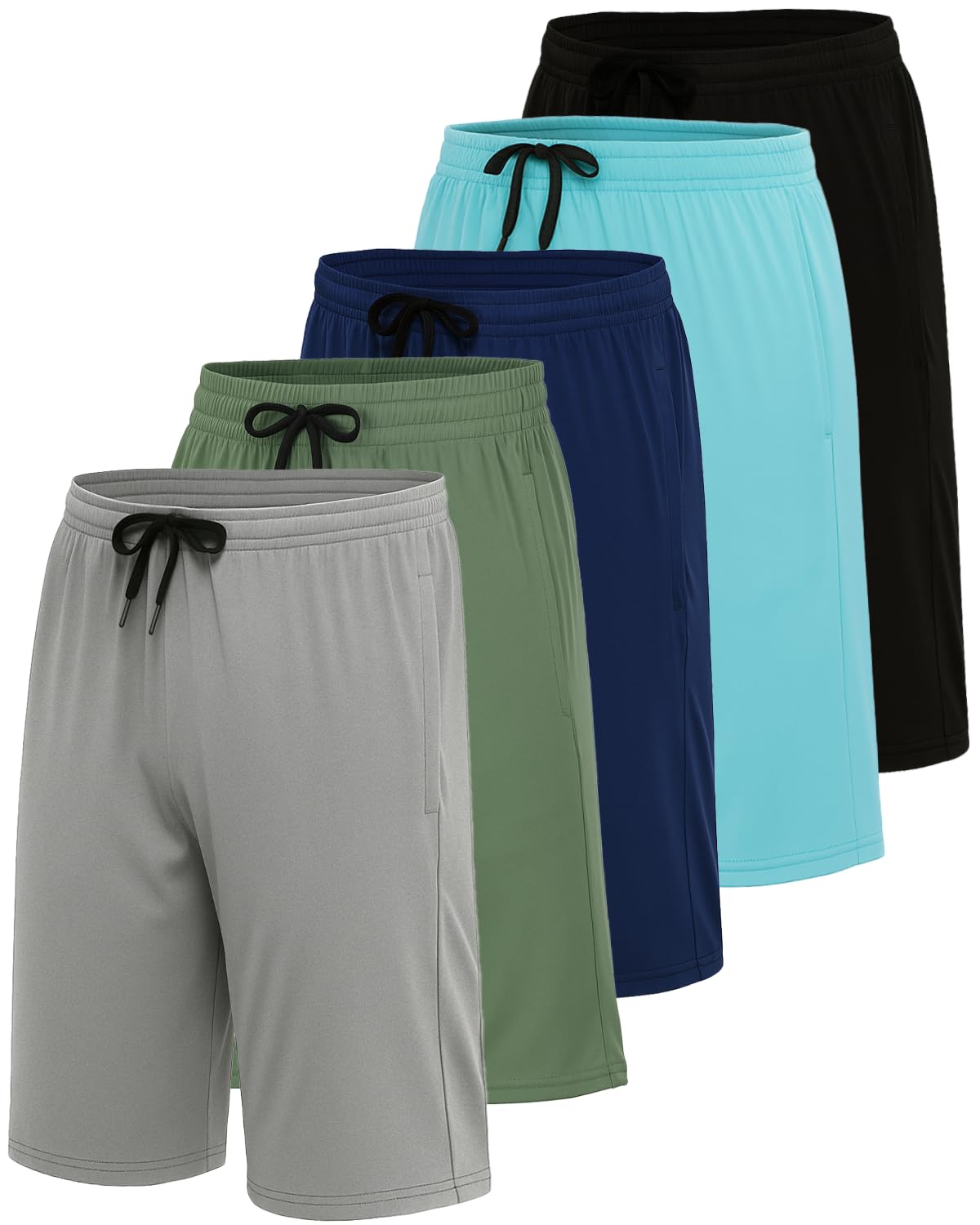 Real Essentials 5 Pack Dry-Fit Shorts