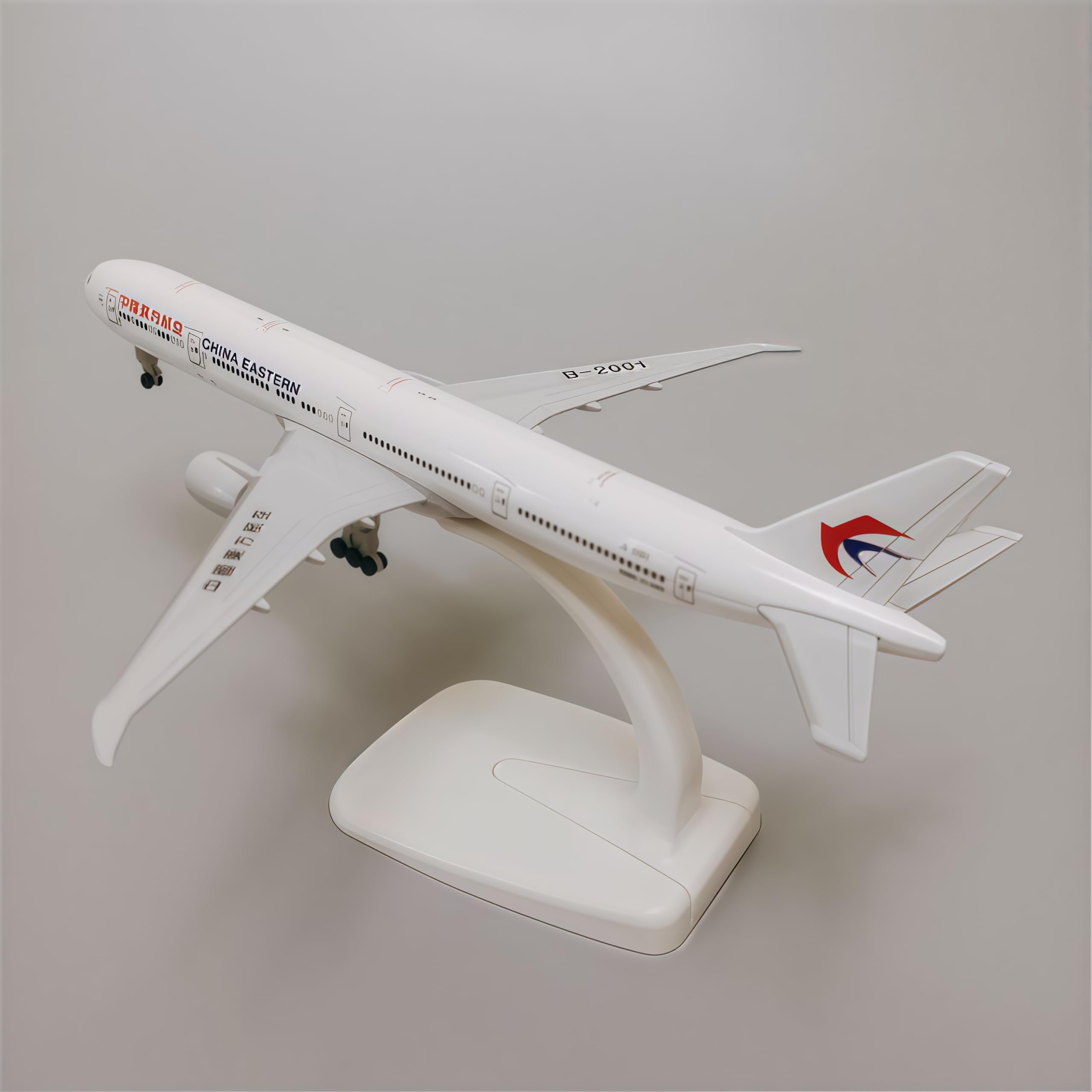 Lgsrsnxhtx B777 Model Plane 20Cm Model Plane 1/300 Diecast Metal Airplane Model China Eastern B777 With Stand Aircraft Collectible For Aviation Enthusiasts,Desktop Decor Gift For Adult