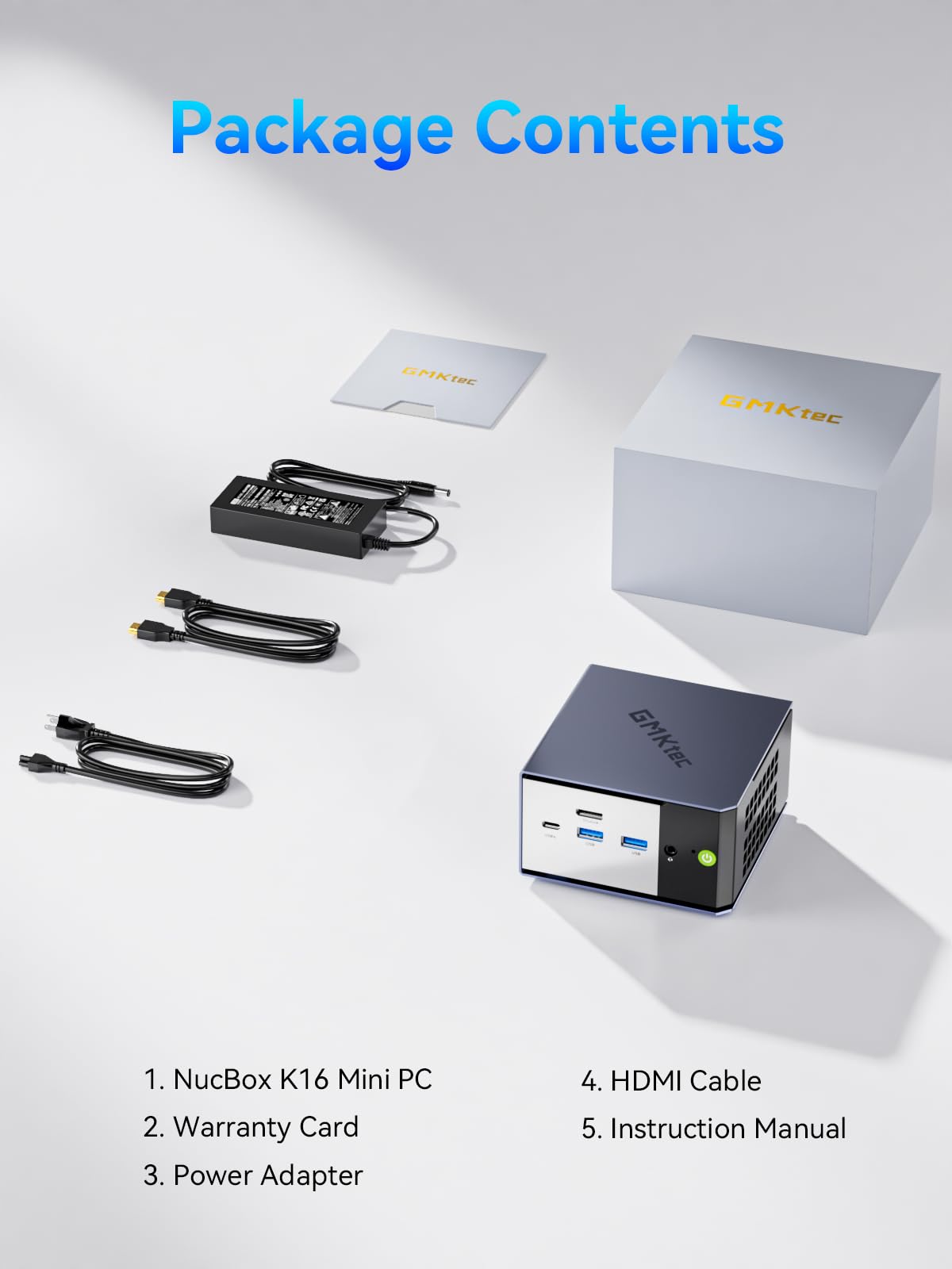 GMKtec Mini PC Gaming M7 – Ryzen 7 PRO 6850H (8K/16T, do 4,7 GHz, bezpieczniejszy niż 6800H), Dual 2,5 G LAN, Quad-wyświetlacz, 32 GB DDR5 + 512 GB SSD, Oculink, USB4, HDMI 2.1 – do gier, biura i