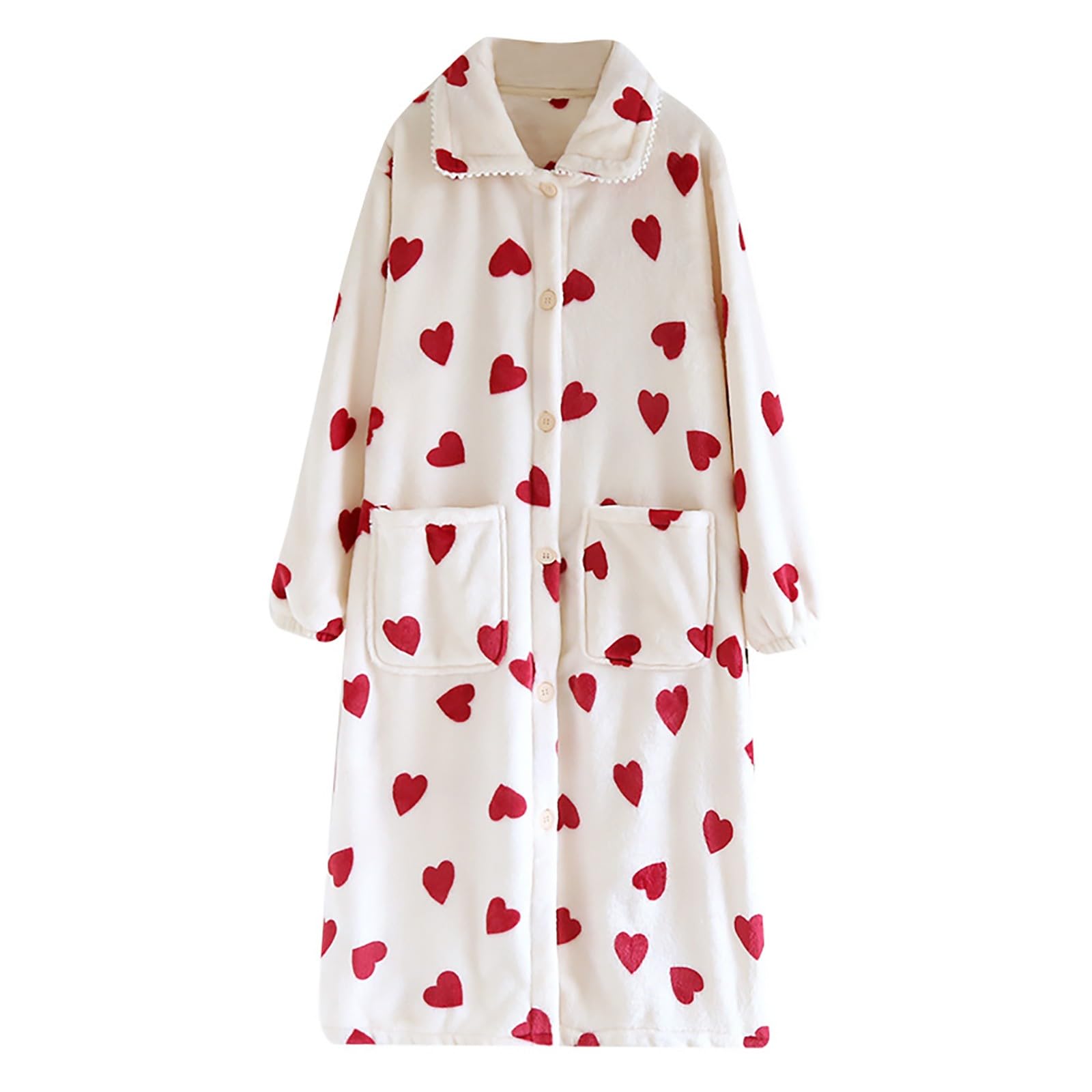 Accappatoi da donna in pile, a maniche lunghe, vestaglia da donna