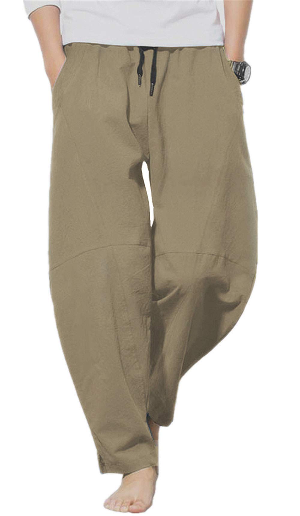 perdontoo Pantalon De Transpirables Casuales Pantalones Hombre Confortable Pantalon Lino Ligeros Lino Trotar Footing Pantalones Hombre Verano