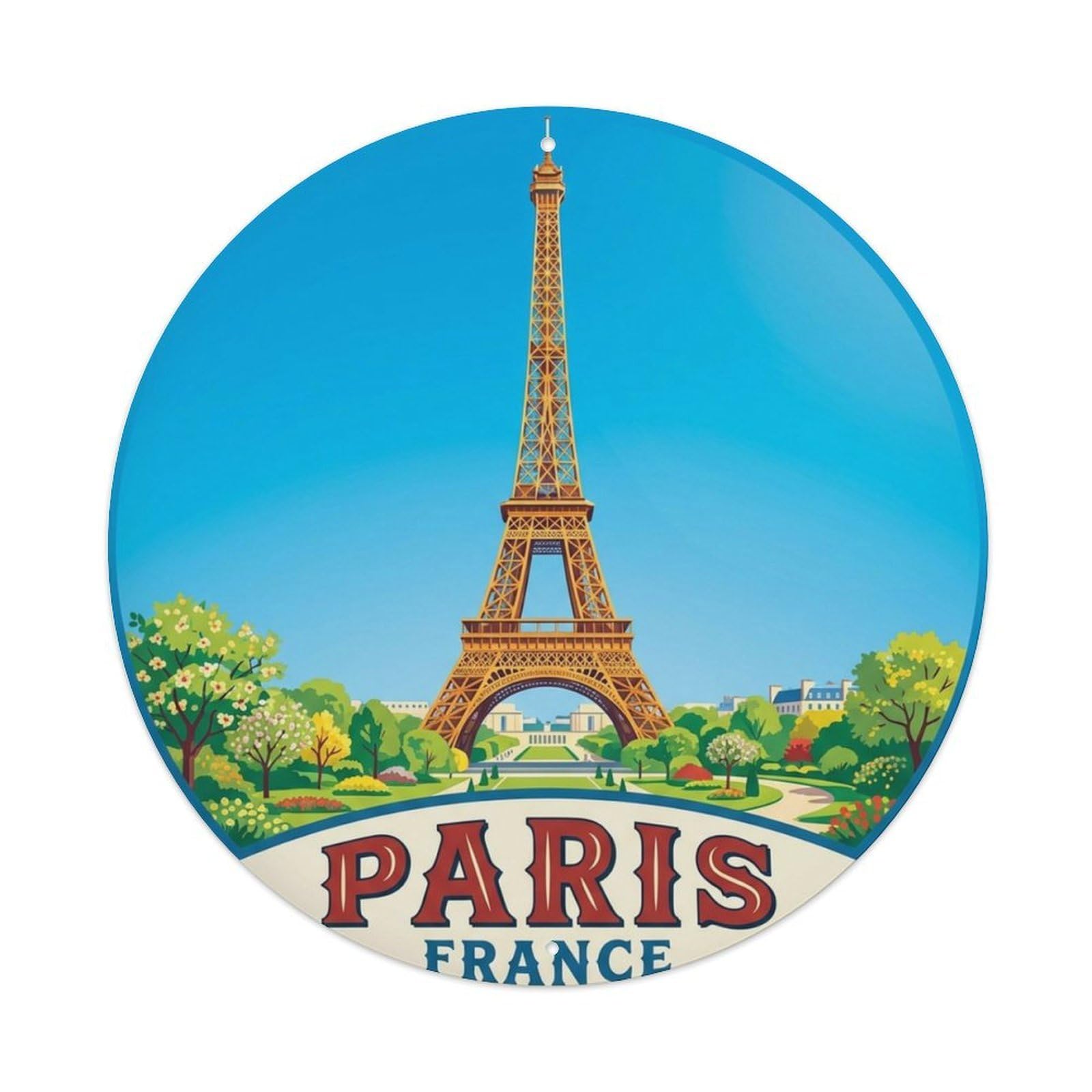 Metal Tin Sign Vintage Travel France Paris