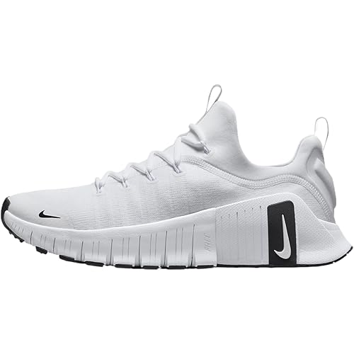 Nike Free Metcon 6 (Team Bank) Men's Workout Shoes (HM3754-100, White/White/Black) Size 9.5