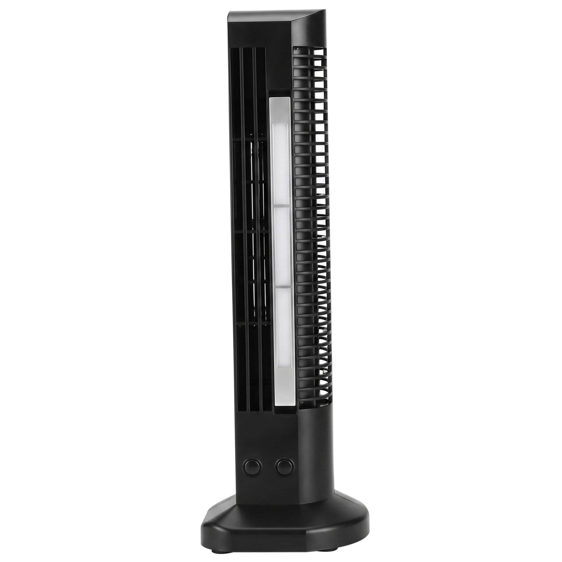 Bemonew Bladeless Tower Fan, 2-in-1 LED Lamp & Quiet Desktop Fan with 2 Speeds & Dimming, USB Portable Fans for Home, Office, Dorm, Black