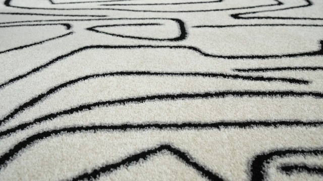 Tapete decorativo Abani Abstract Beige/Black 8'x10' miniatura 7