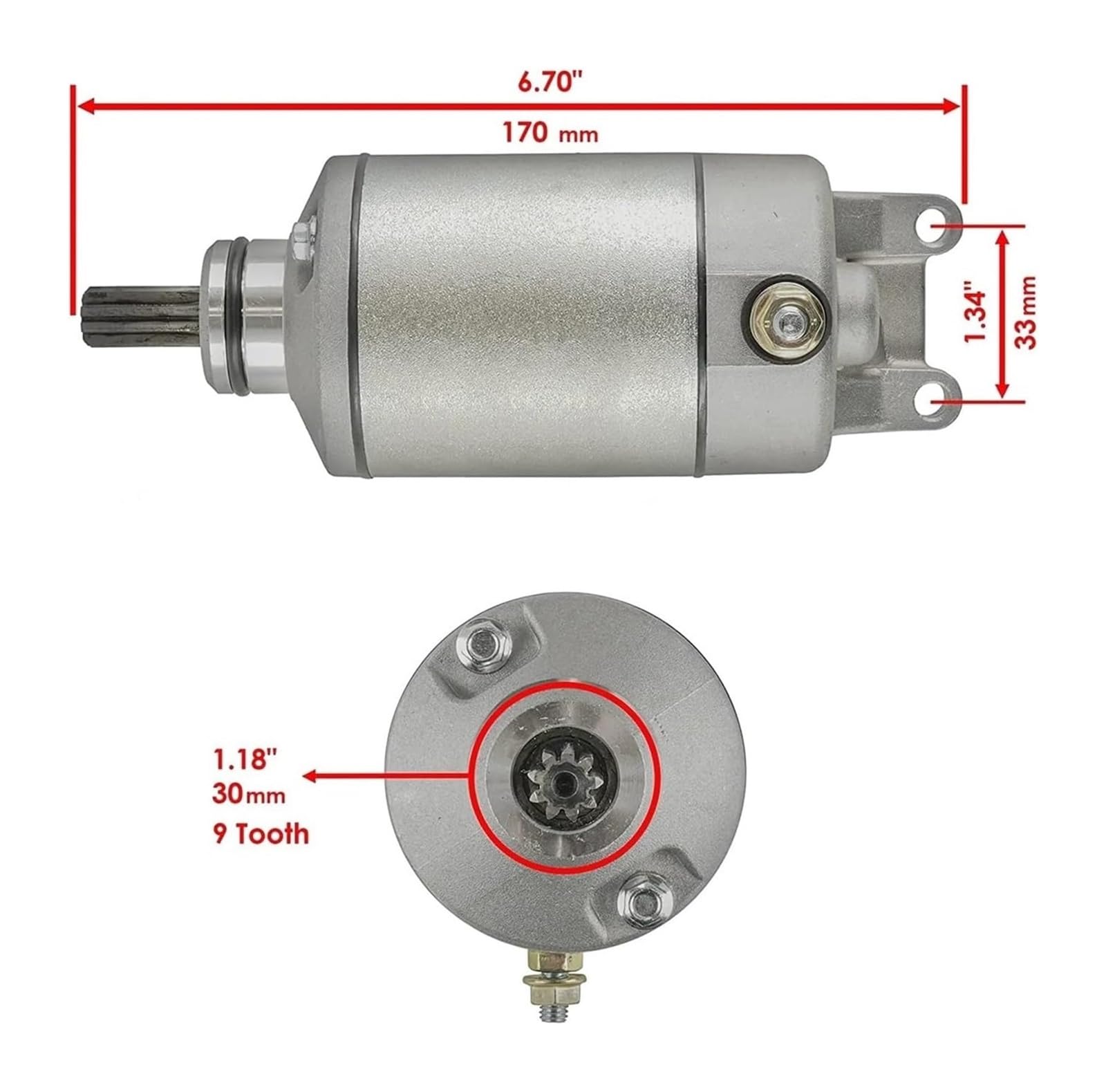 Motor para Suzuki 400 LTZ400 LT-Z400 Quadsport ATV 2003-2009 21163S004 31100-29F00 3445-033 49-5769 Reemplazo del Motor De Arranque Arranque Encendido