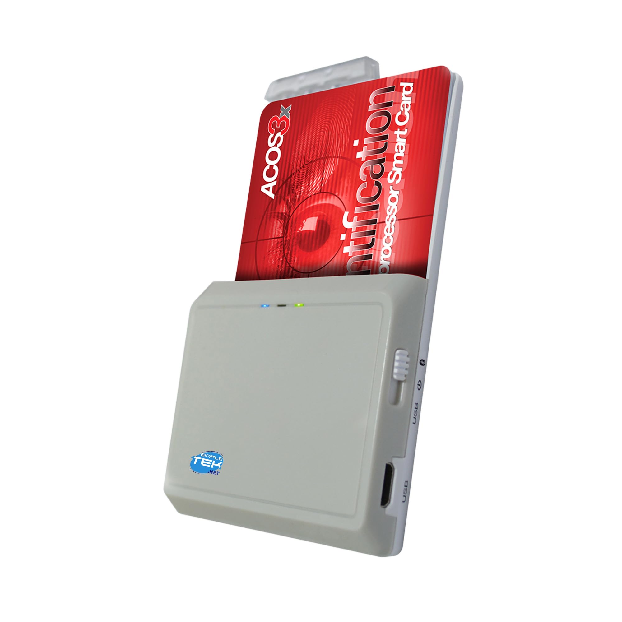 SIMPLETEK – Lettore Smart Card Cavo Usb Universale Plug And Play Bluetooth | Portatile, USB, CIE, CNS, CRS, Bluetooth 4.0, Micro-USB, CAC, PIV, SIPRNET, J-LIS, Mykad, ISO 7816 (Classi A, B e C)