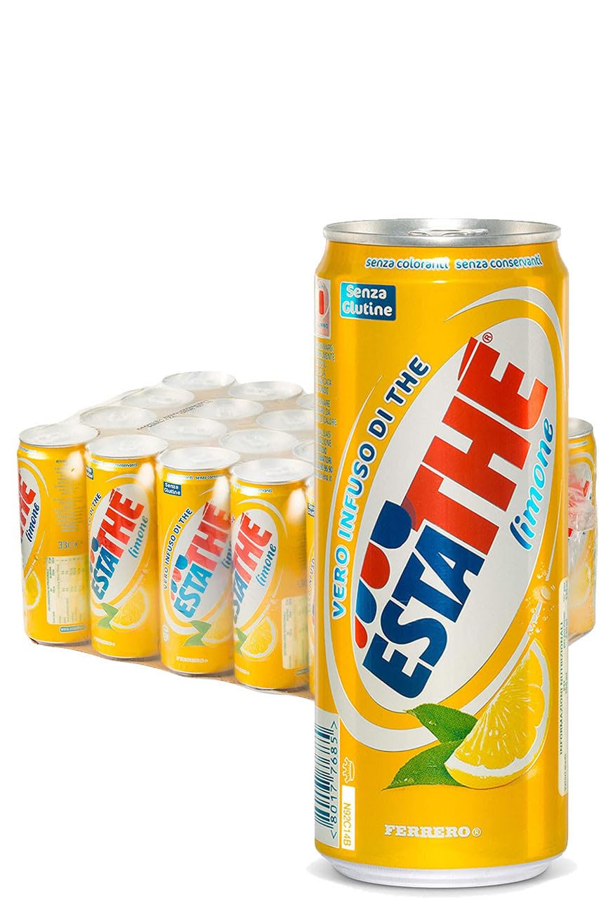 Estathe Tè freddo al Limone Té frío Estathe Limón 48 latas de 330 ml + Italian Gourmet polpa 400g