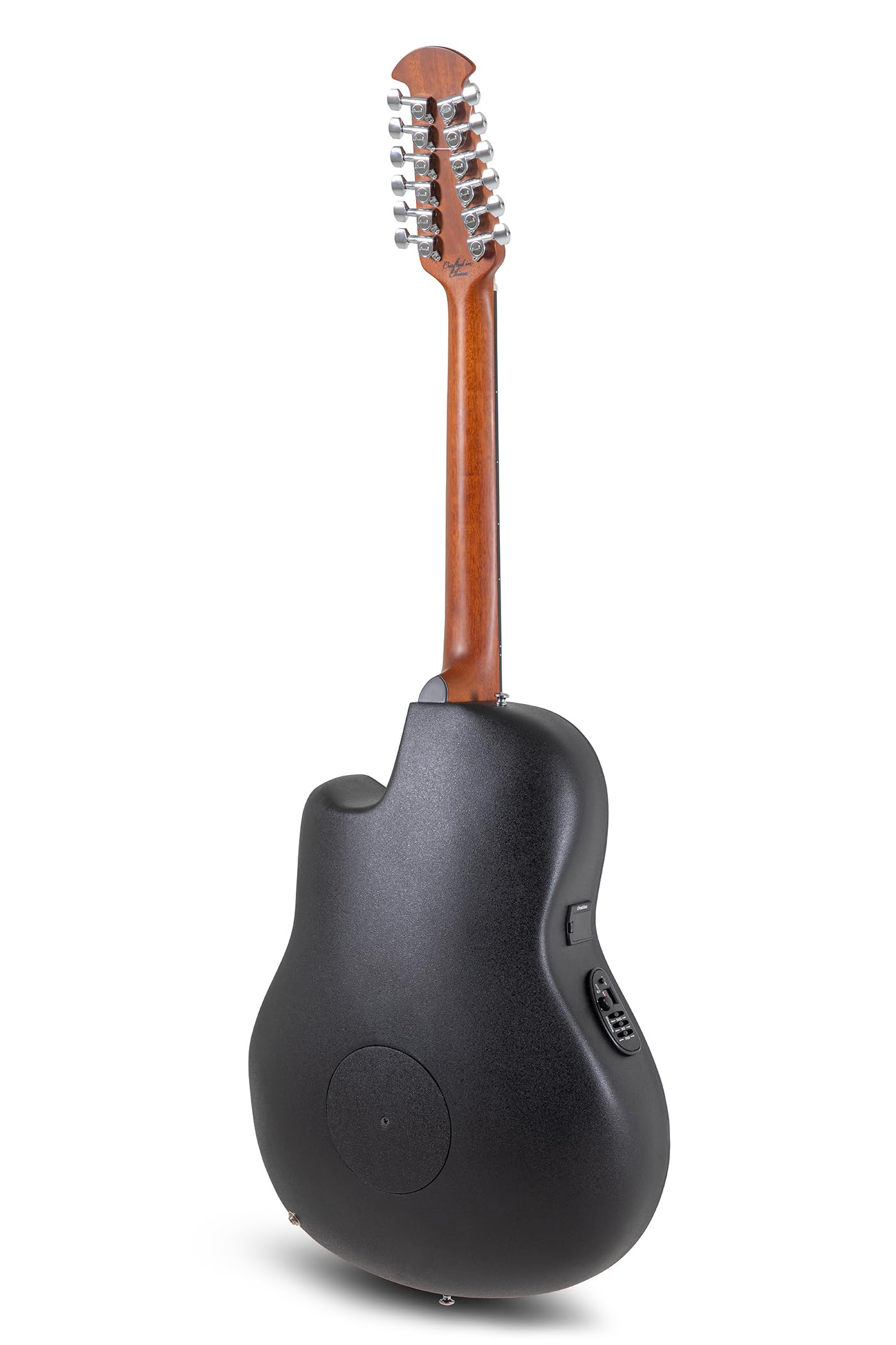 OVATION E-Akustikgitarre Celebrity Elite CE4412 Mid Cutaway - 12-Saiter - Massive Fichtendecke - Mid-depth Lyrachord Body - Black - CE4412-5-G