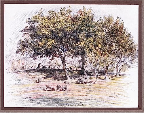 Pintura mural de Fray Juniper de 60x90cm para decoración de dormitorio y salón