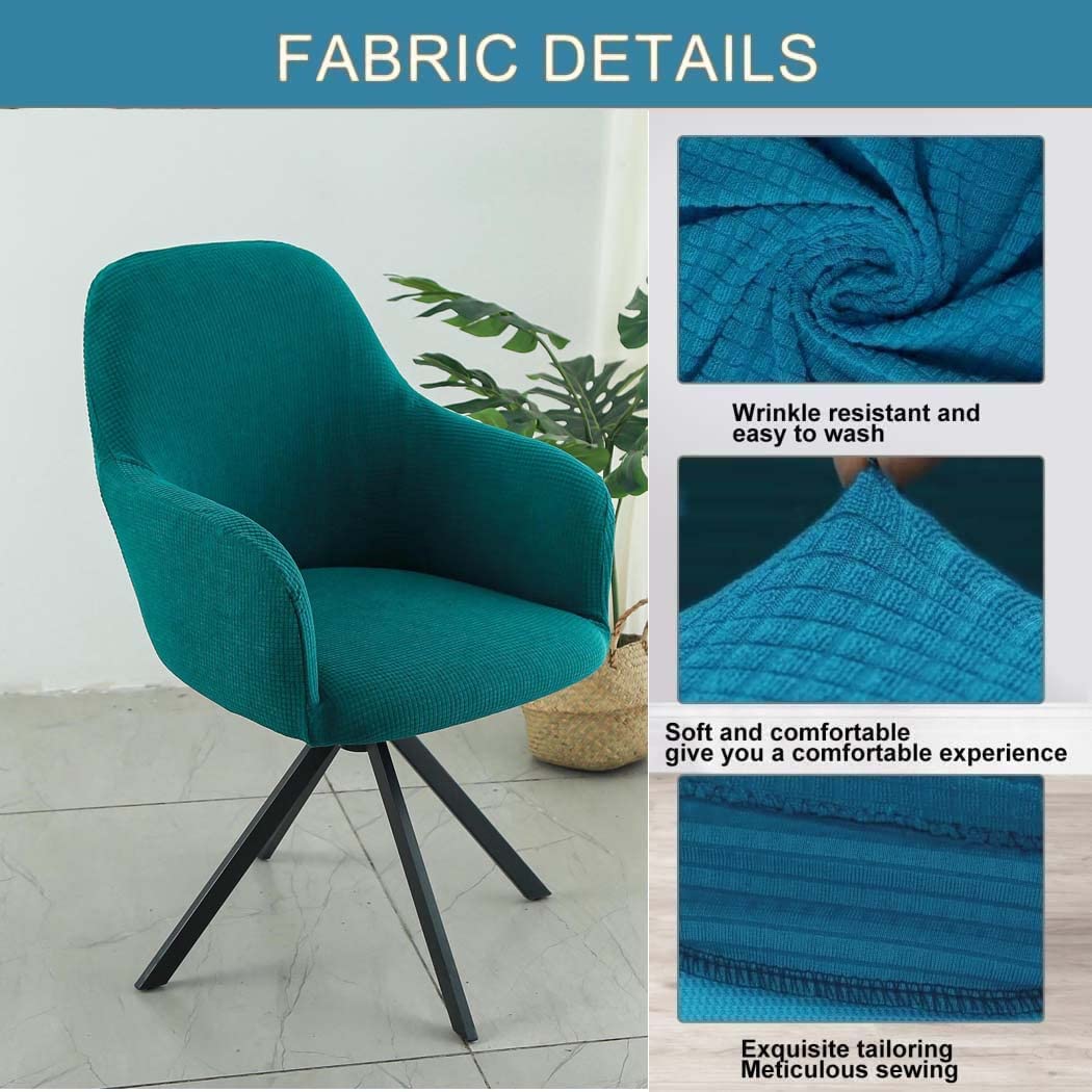 XGANGM Fantasia Copertura Sedie Sala da Pranzo 6/2/4 Pezzi con Braccioli Fodera per Sedia Cucina Coprisedie Elasticizzato Moderni con Schienale Scandinava Poltroncina Copri per Ufficio,K,6PCS