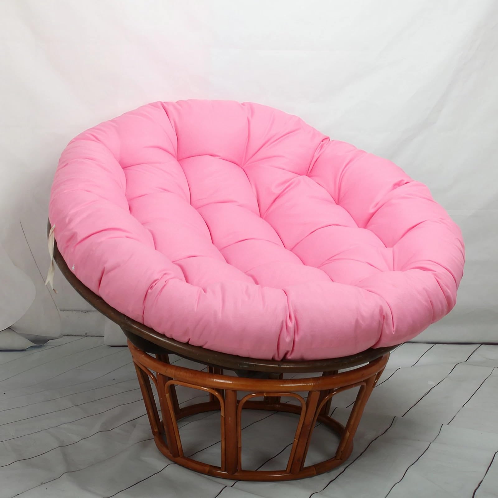 YHXAIQ Round Thickened Floor & Egg Chair Cushion - Polyester+Cotton Plush Comfort For Rocking/Hanging Chairs, Outdoor Garden & Indoor Sofa(Pink,170 x 170 cm)