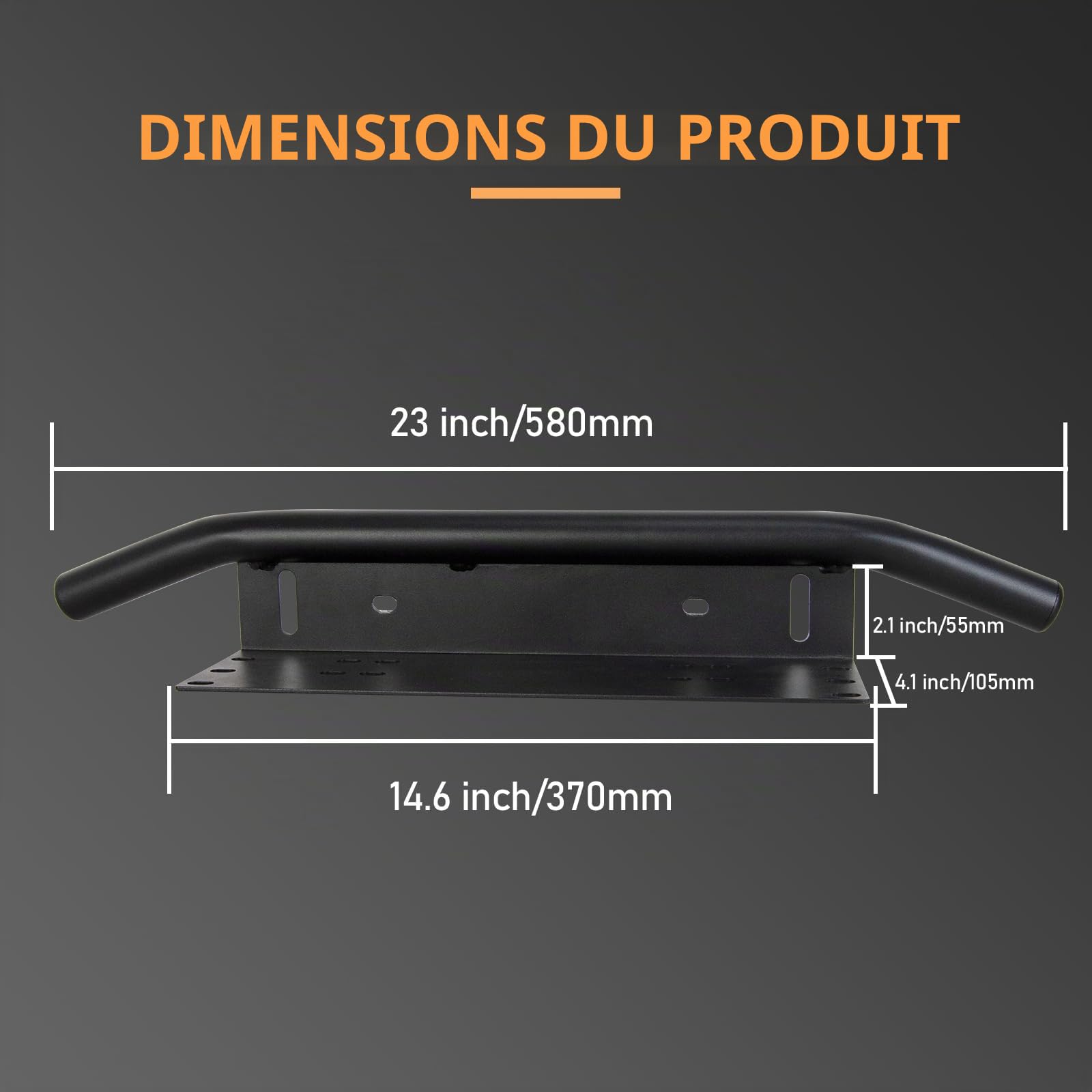 RIGIDON 58cm 23 Pouces 324W Barre LED 4x4 avec 12V Faisceau kit et Support