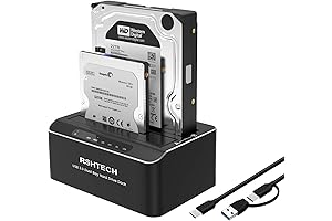 RSHTECH Dual Bay Hard Drive Docking Station USB 3.0 for 2.5 or...