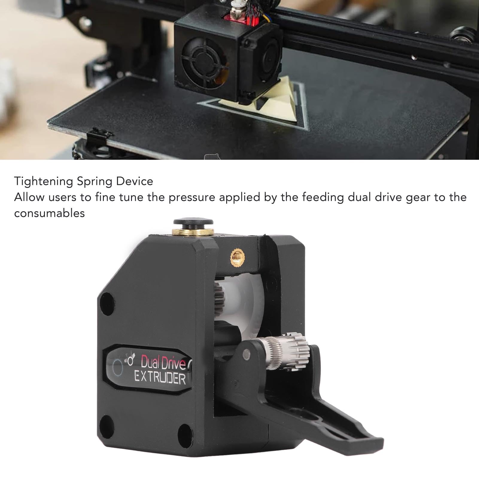 Zestaw Wytłaczarki z Podwójnym Napędem, do CR10/ Ender/ D9/Anet E10/ Et4/Mizar S/Cr10S Prusa I3/Ender 3 Pro, Stabilne Podawanie, do Większości Drukarek 3D