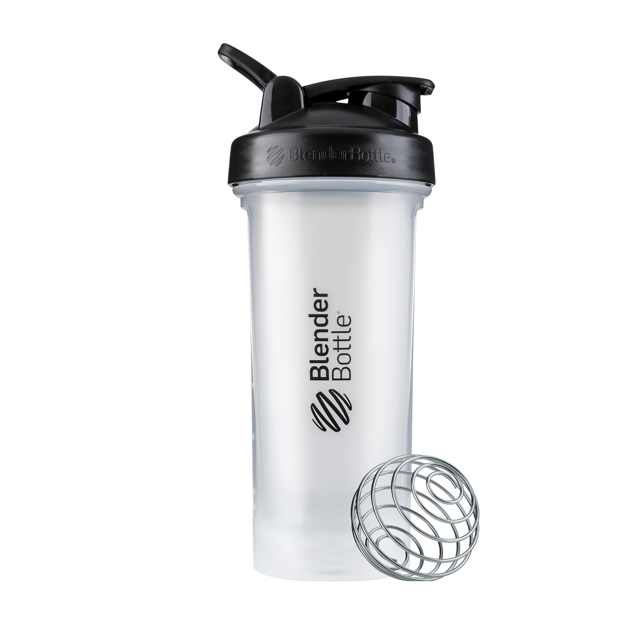 Classic V2 Shaker Bottle Perfect for Protein Shakes and Pre Workout, 28-Ounce, Clear/Black