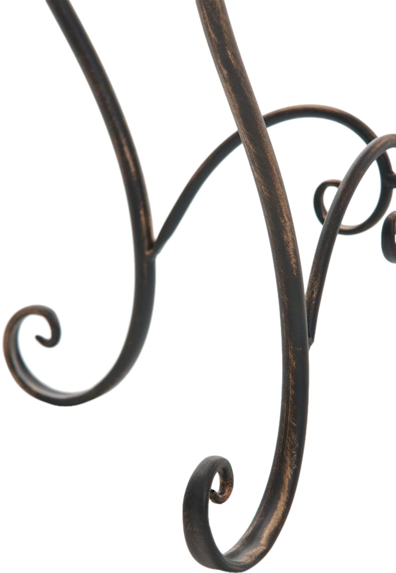 CLP Tavolo in Ferro Indra | Tavolo in Metallo dal Design nostalgico per Giardino, Balcone | Tavolo bistrot Rotondo Resistente alle intemperie, Facile da Pulire, Colore:Bronzo