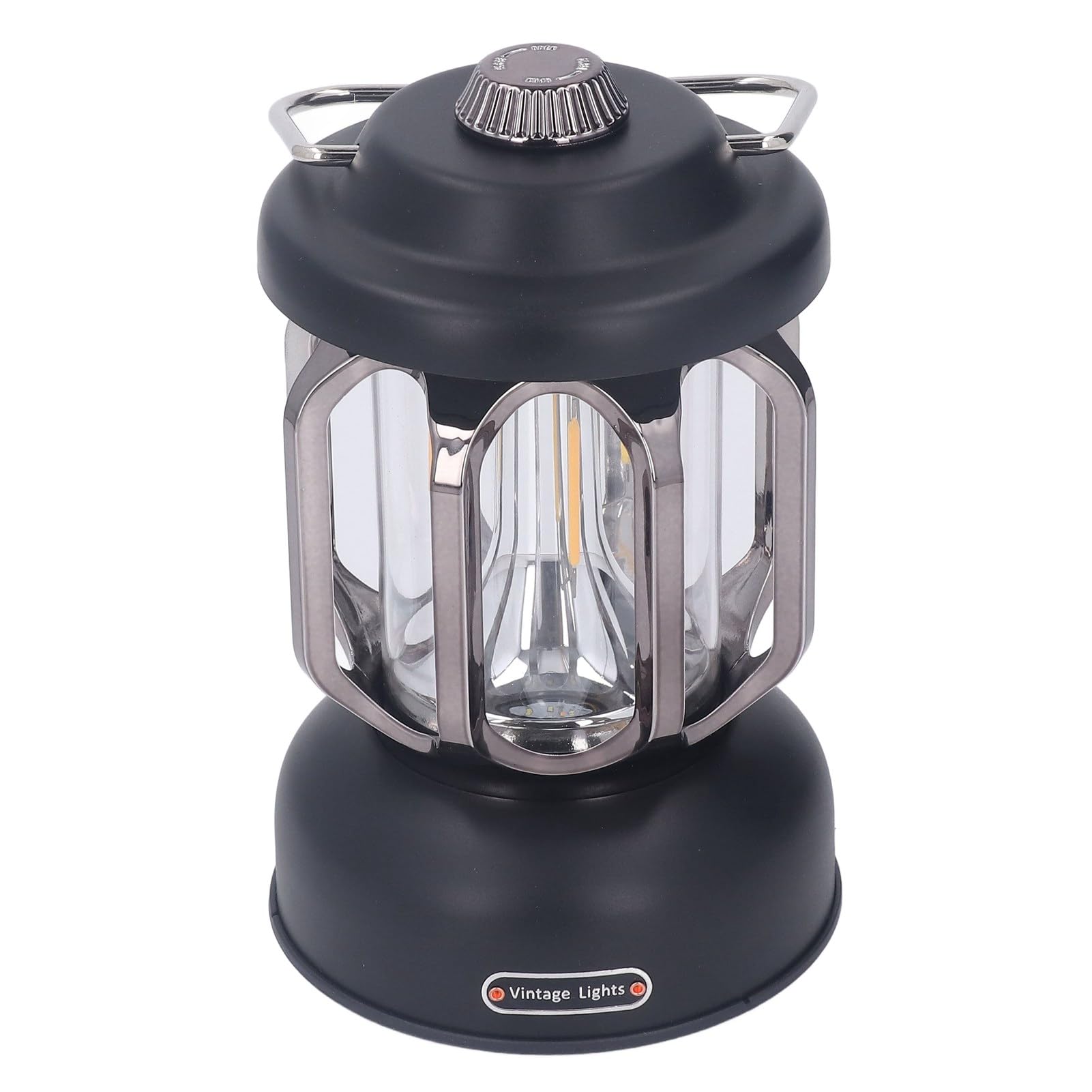 Led Led Vintage Camp Camp Adjustable Brightness for Chimney (Black)