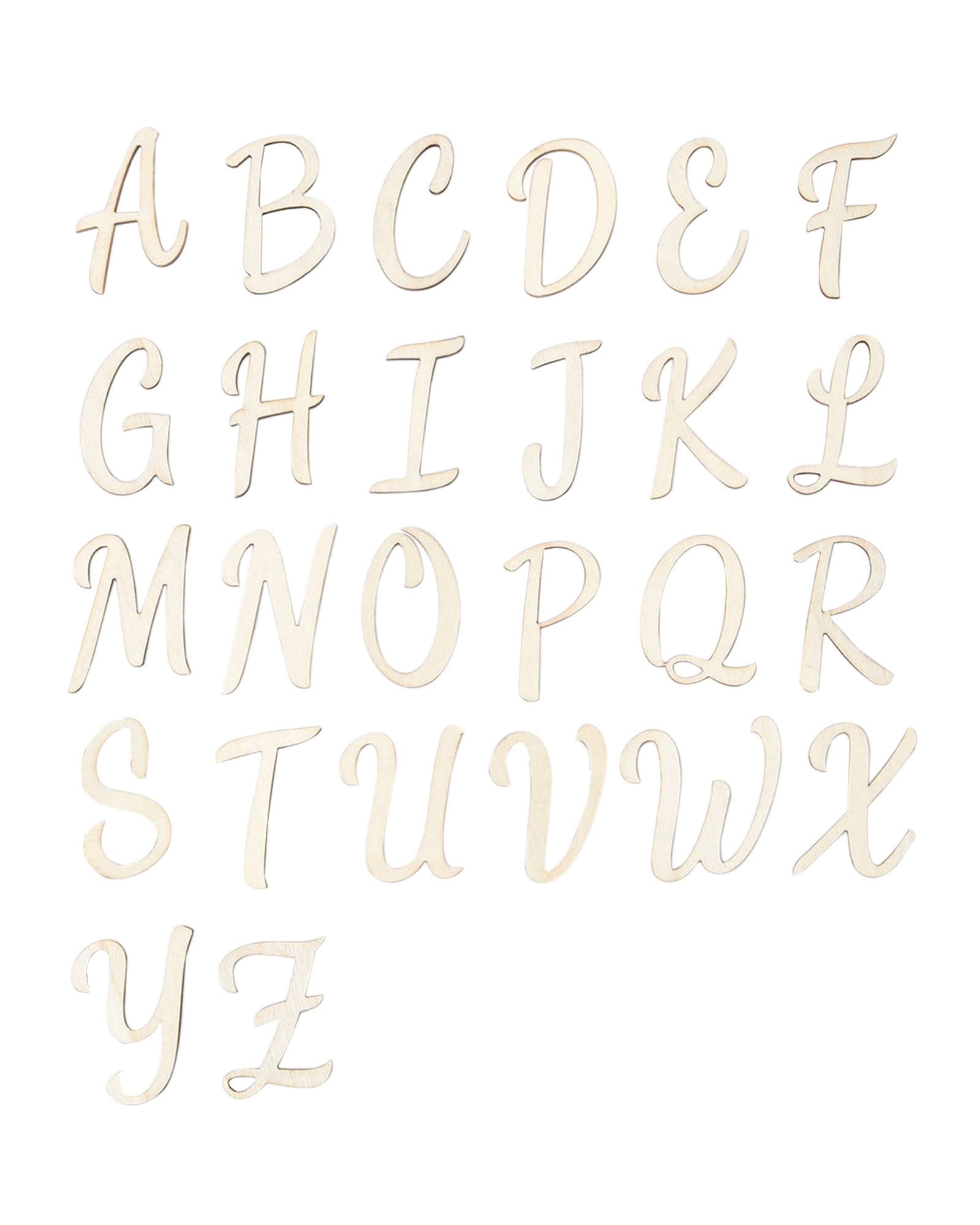 520 letras de madera de 1.5 pulgadas, números de madera, mini símbolos de madera en blanco, bandeja de almacenamiento de cartas de madera sin terminar para decoración del hogar, educación ortográfica,