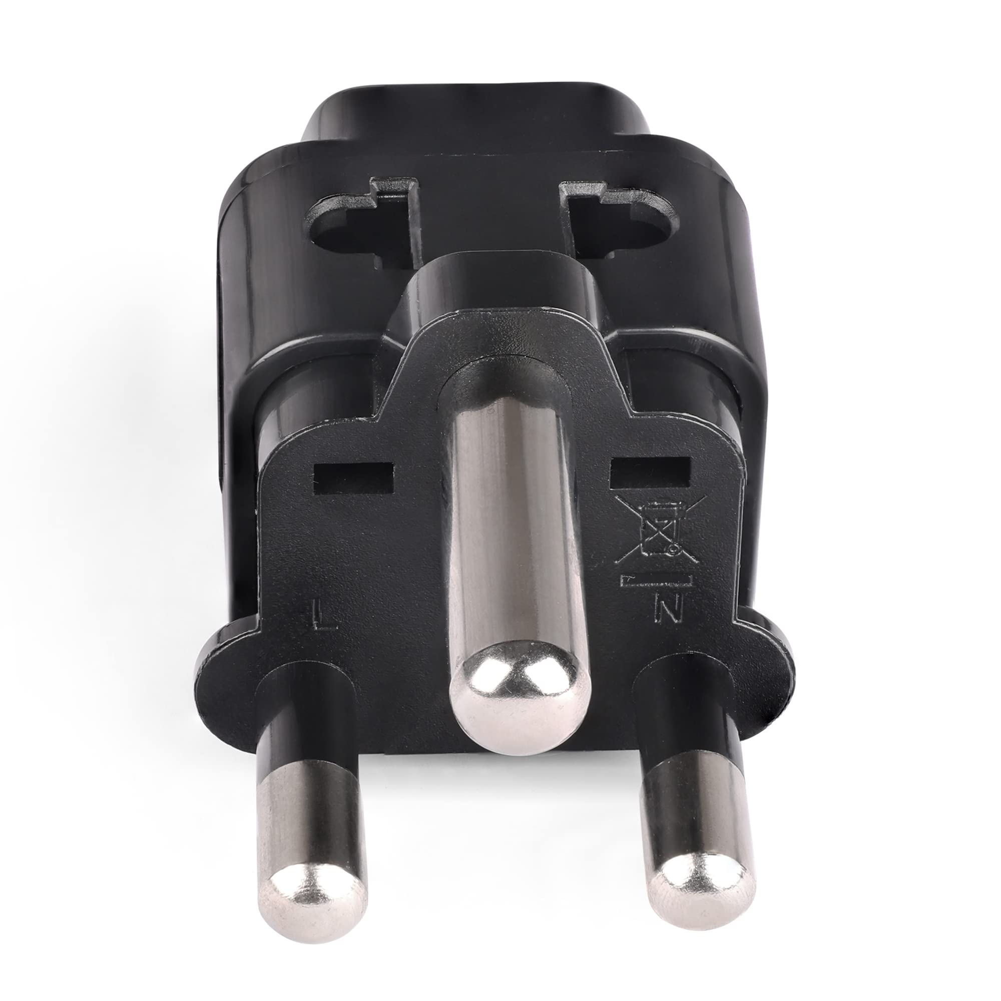 South Africa, Botswana Power Plug Adapter by OREI, 2 in 1 USA Grounded