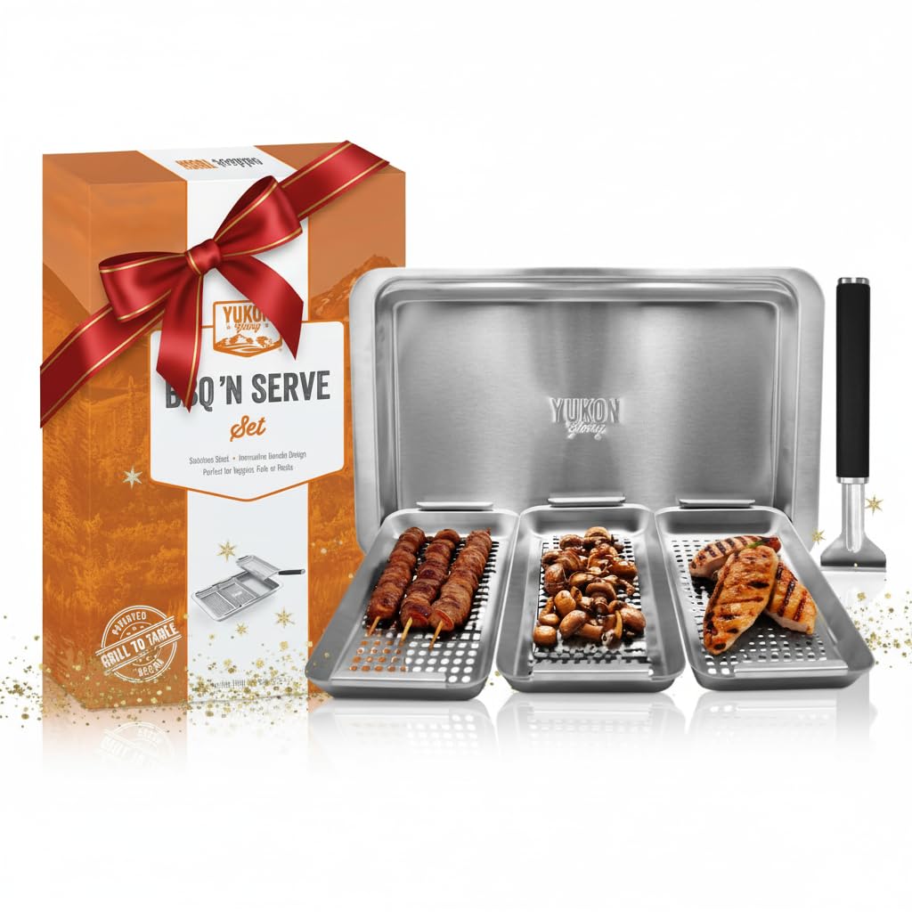 Yukon Glory™ BBQ 'N SERVE Grill Baskets (BBQ 'N SERVE SET)