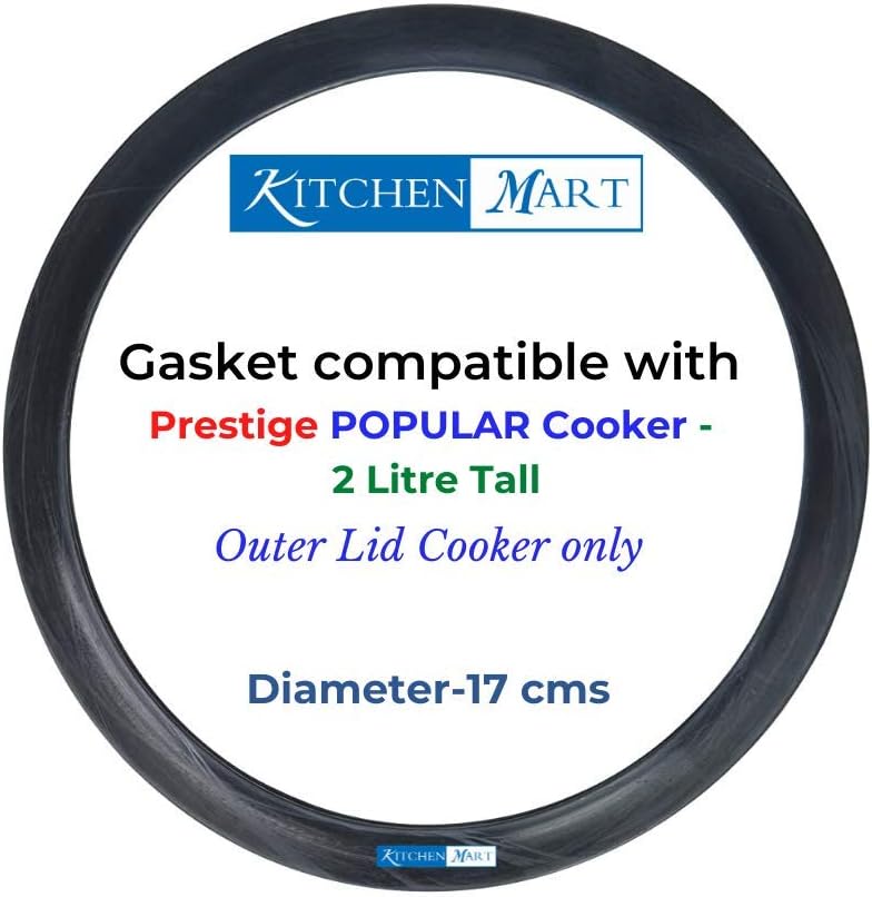 Kitchen Mart Gasket compatible with Prestige Popular Pressure cooker (2 Liters Tall)