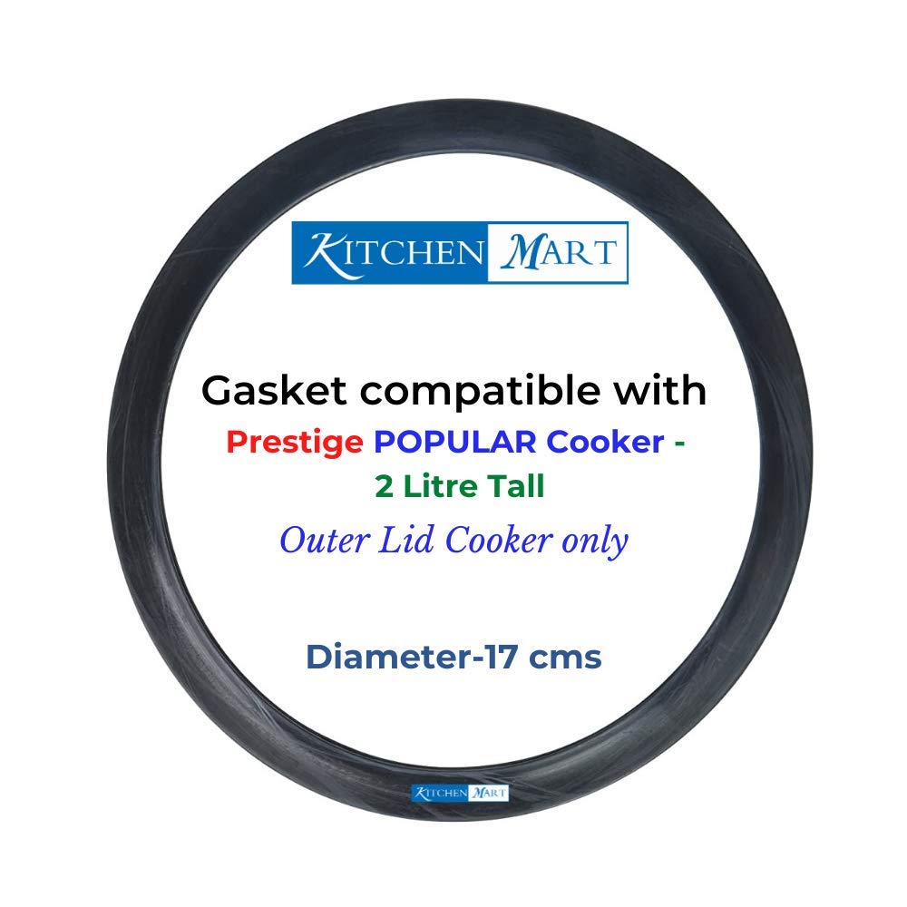 Kitchen Mart Gasket compatible with Prestige Popular Pressure cooker (2 Liters Tall)