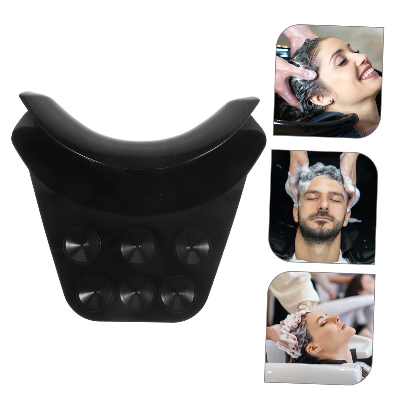 VICASKY 3pièces Repose-Nuque Silicone avec Ventouse Coussin De Soutien pour Lavage Cheveux Salon Accessoire Portable pour Confort Optimal