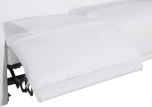 Miniatura 8 de Mario - Silla eléctrica de cuero de grano superior con reposacabezas ajustables, cargadores USB para dispositivos, sofá reclinable eléctrico de alta