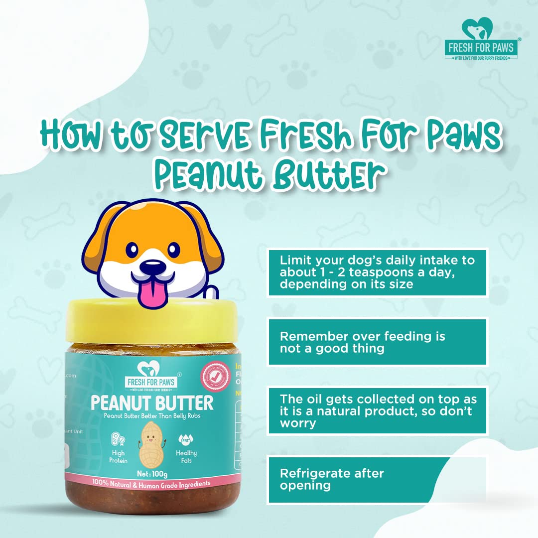 Fresh For Paws Peanut Butter 100 Gram for Dogs 3