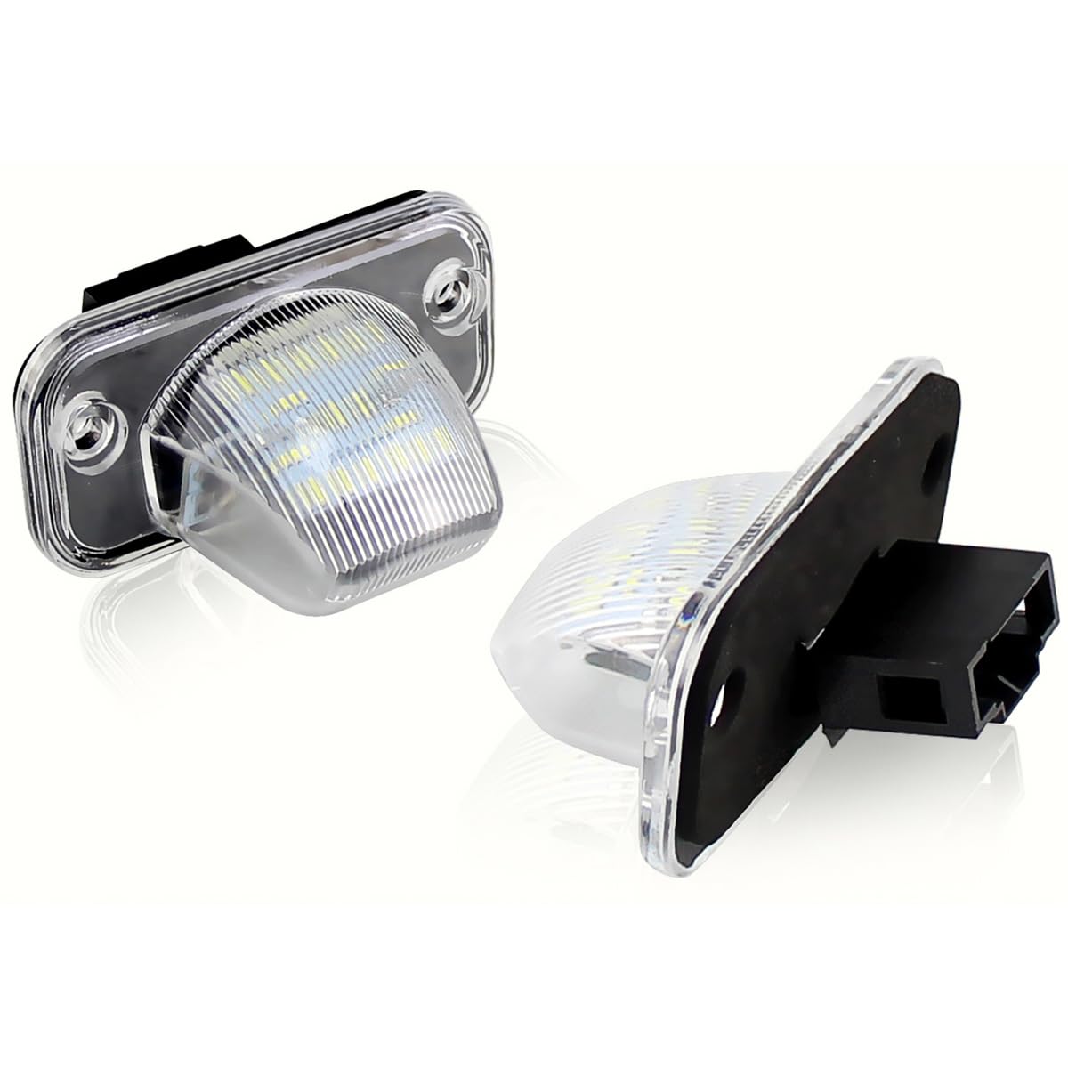Car Licence Plate Light Lamp Compatible For VW T4 90~03, Transporter Syncro 1993~2004, Candy 04~, Compatible For Jetta/Syncro 05~6000K Error Free LED License Number Plate Light Pack 2