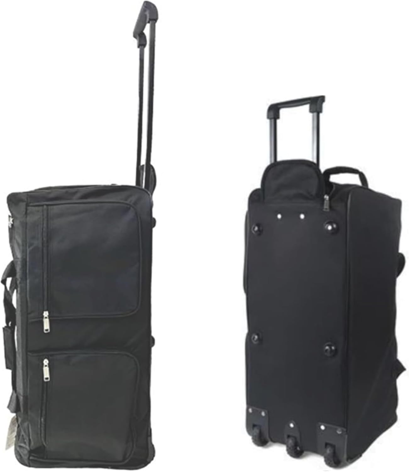 BV-04 Foldable Travel Bag, Waterproof Canvas Trolley and Wheels, Large Capacity and Strength Oxford Black, , Bolsa de viaje plegable con ruedas