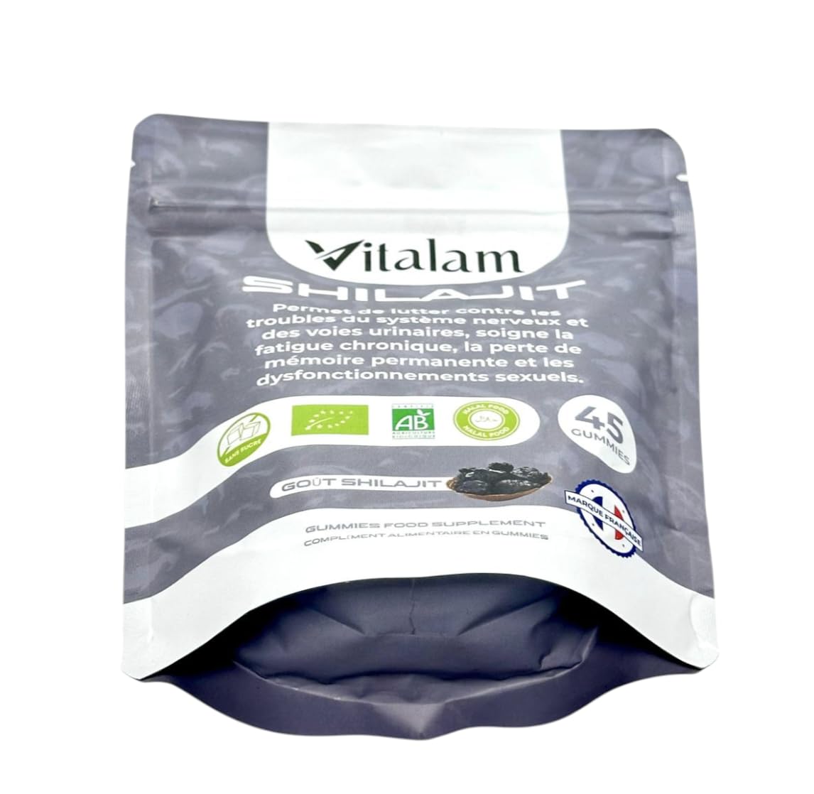 Gummies Shilajit Pur Bio, Shilajit Himalaya, Boost métabolisme, Libido et Energie, Acide Fulvique, Soutien Immunitaire pour hommes et femmes, complément alimentaire 100% Naturel