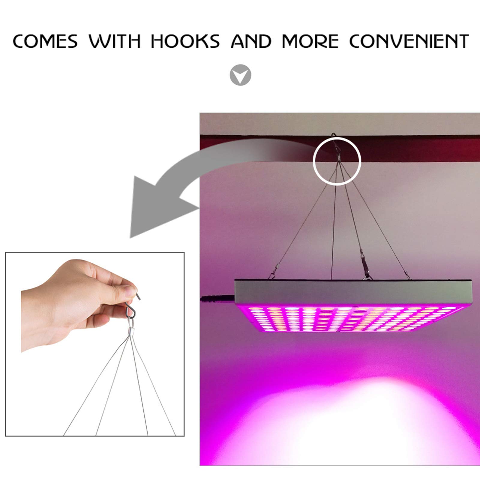 LED Grow Light Panel De Espectro Completo Plantas De Interior Luces De Cultivo Lámpara De Planta con IR Y UV Rojo Blanco Azul Luces De Planta LED para Hidroponía Invernadero Plántula Vegetal