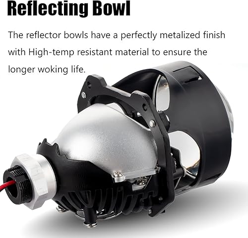 Miniatura 3 de Lente de proyector bi de 3.0 pulgadas con ojos de ángel blancos y amarillos, cubiertas negras, luz de señal de giro DRL, kit de actualización de