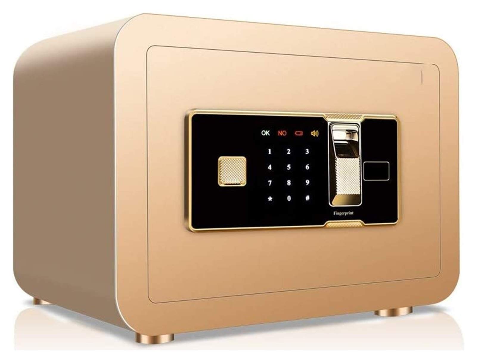 Casseforti e Cassette di Sicurezza antincendio, Cassetta Digitale Elettronica per Soldi, cassaforte in Acciaio per Impronte digitali biometriche 35X25X25 cm, Display a LED, Hotel per Ufficio per