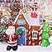 ASTEROUTDOOR 7ft Christmas Inflatable Decorations Gingerbread House with Santa Claus Blow Up Built-in LED Outdoor Indoor Yard Lighted for Holiday Season, Quick Air Blown, 7 Feet High
