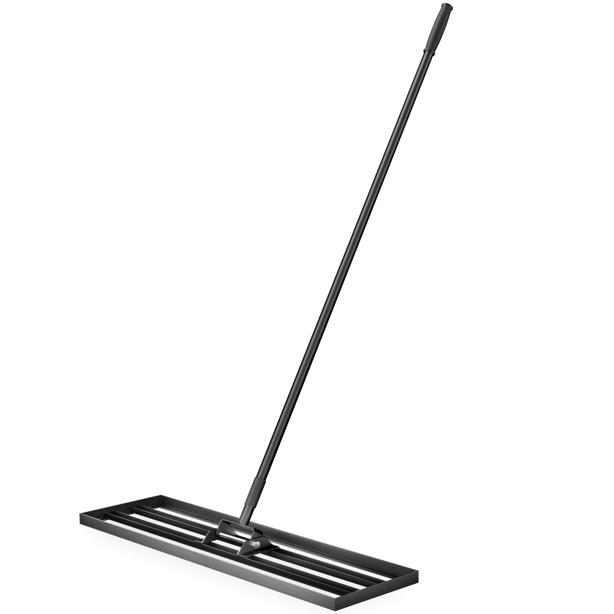 Wiltec Aluminium Rasenrakel 91,4 x 25,4 cm mit 2 m Stiel Gartengerät