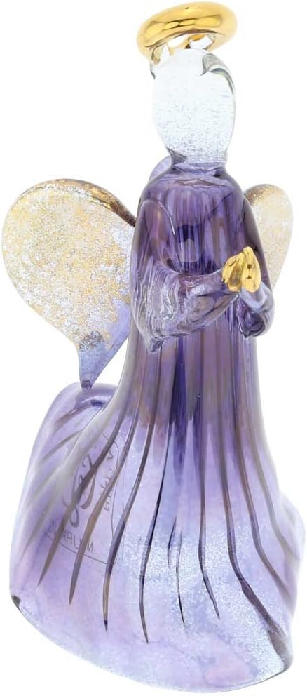 Glass Of Venice Murano Glass Angel Christmas Ornament - Blue