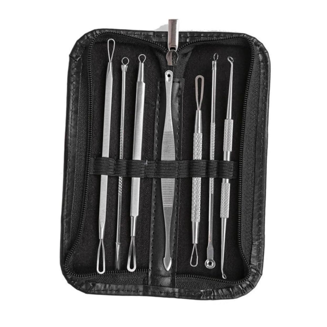 FRCOLOR 7pc Blackhead Removal Tool Set Blackhead Extractor Kit Spoon Loop Extractors for Pimples Blemishes