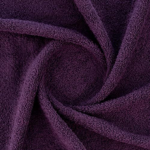 Image of Casa Copenhagen - Egyptian Cotton Solitiare 6 Pcs Face Towel (30 X 30 cm) Colour : Dark Purple