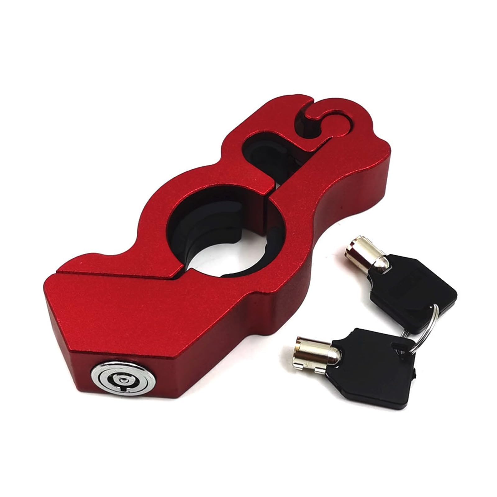 Motorcycle Handlebar Lock AntiTheft Handlebar Lock Throttle Grip Aluminum Alloy Motorcycle Portable Security Device Parking Motorbike Lock Security(Red)
