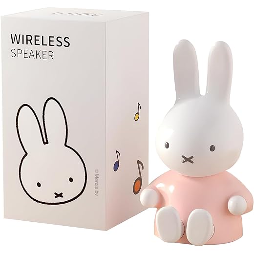 MIPOW x Miffy 2026 New Model Bluetooth Speaker, Portable Wireless HD Stereo, Bluetooth 5.0, 220g Lightweight, 38H Playtime, 15m Range (Pink) - Easter Gift