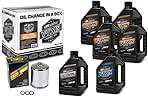 V-Twin Oil Change Kit Mineral w/Chrome Filter, Evolution