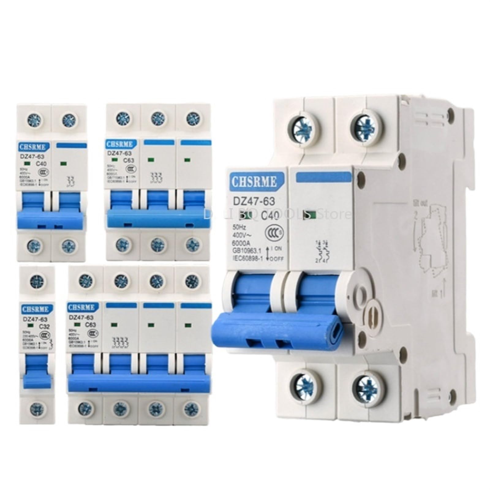 Jjhqokyna 4P Dc 400V 1P/2P/3P/ Solar Mini Circuit Breaker Overload Protection Switch6a~63A Mcb For Photovoltaic Pv System(,20A)