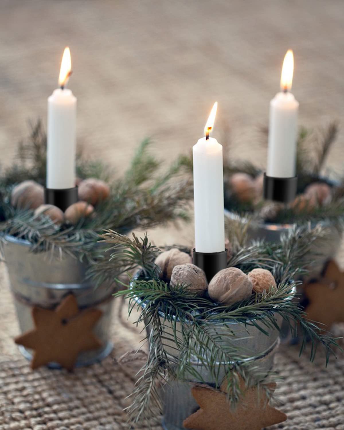 8 Portavelas De Adviento, Retro, Con Mandril Corto, Corona De, image size:1200x1500