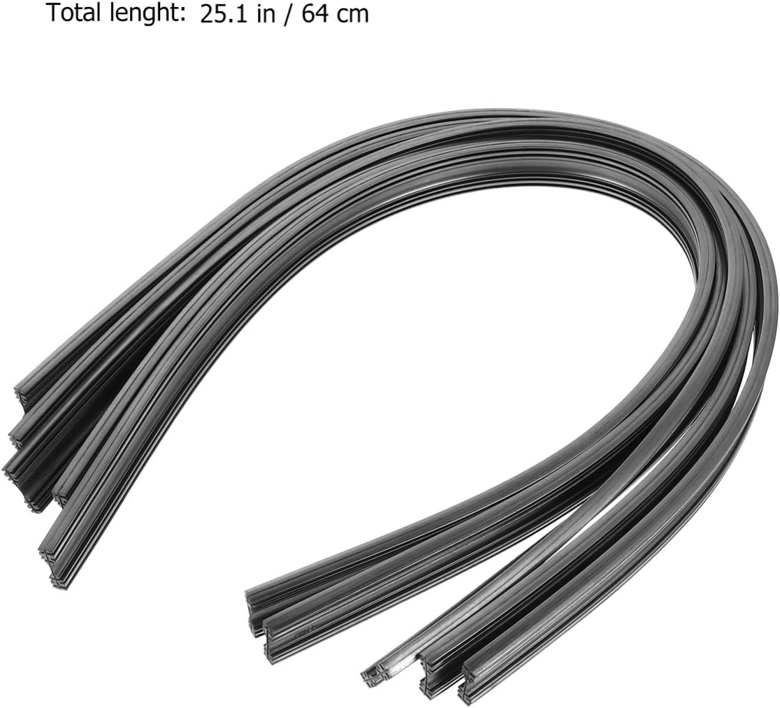 5 Pairs Adhesive Strip Universal Rubber Strips Boneless Wiper Blades Refills for Car Frameless Wiper Blades Refills Car s Universal s